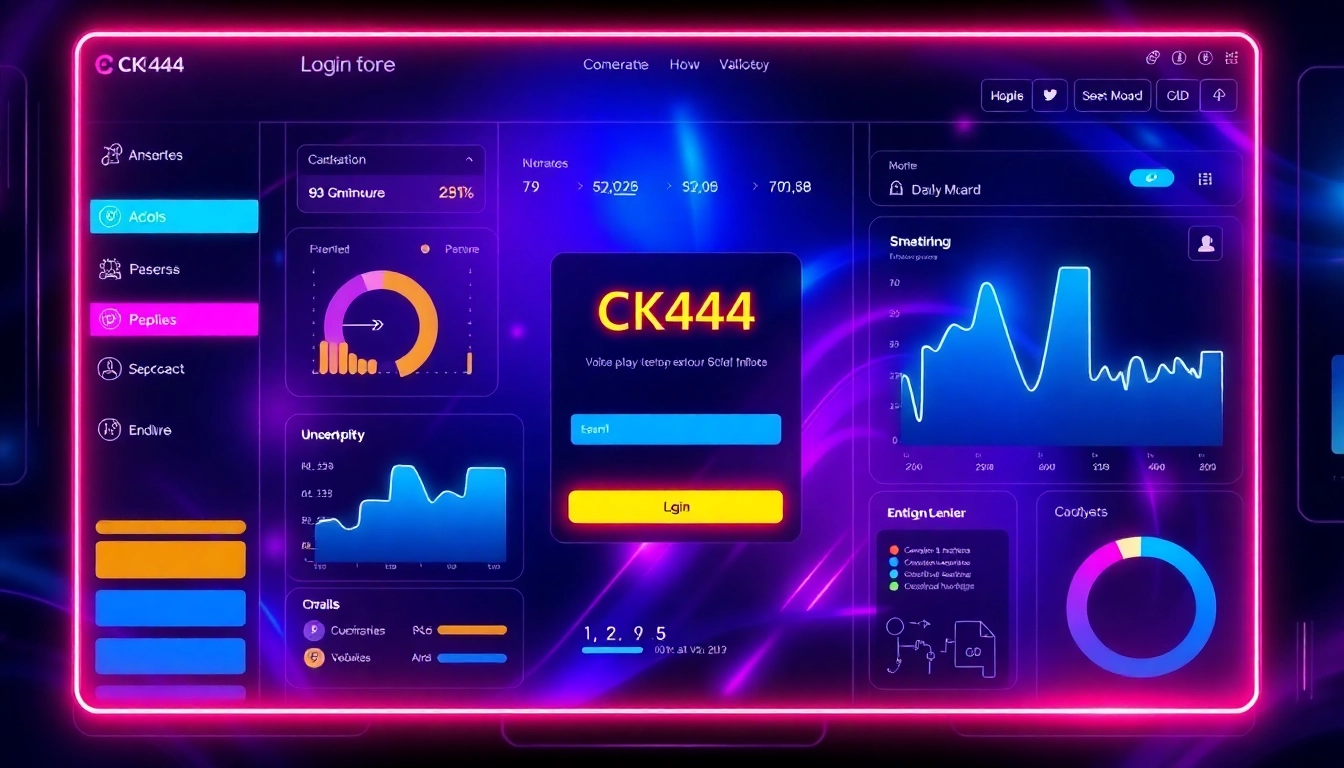 Seamless ck444 login interface with vibrant visuals and easy access for gamers, designed for quick login efficiency.